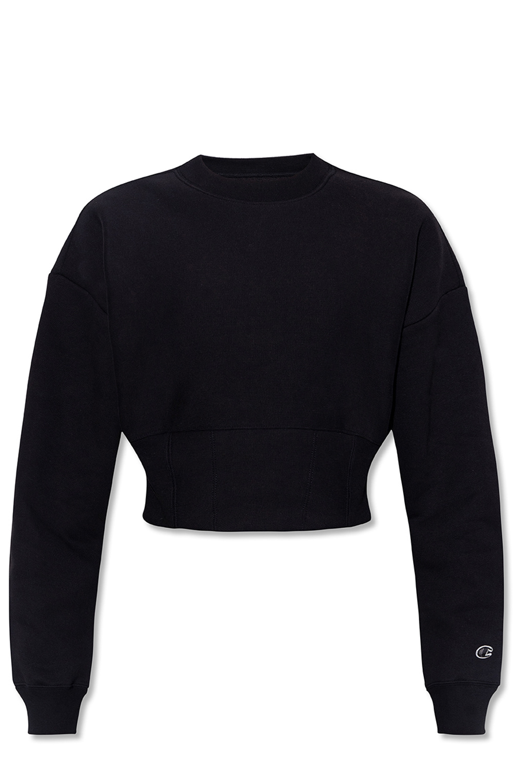 Champion cropped clearance sweatshirt black